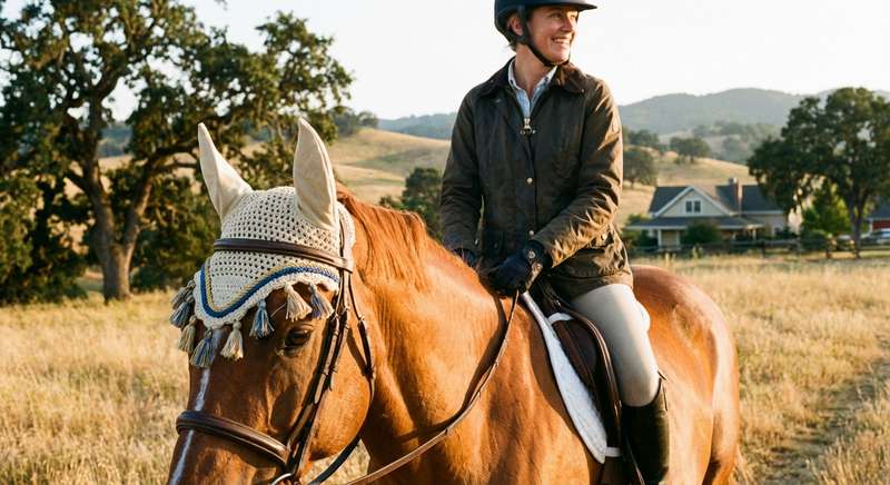 Fliegenhaube Pferd Turnier erlaubt