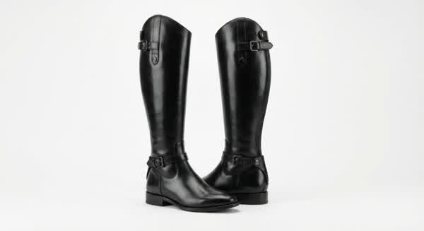 Reitstiefel Damen – elegante schwarze Lederstiefel